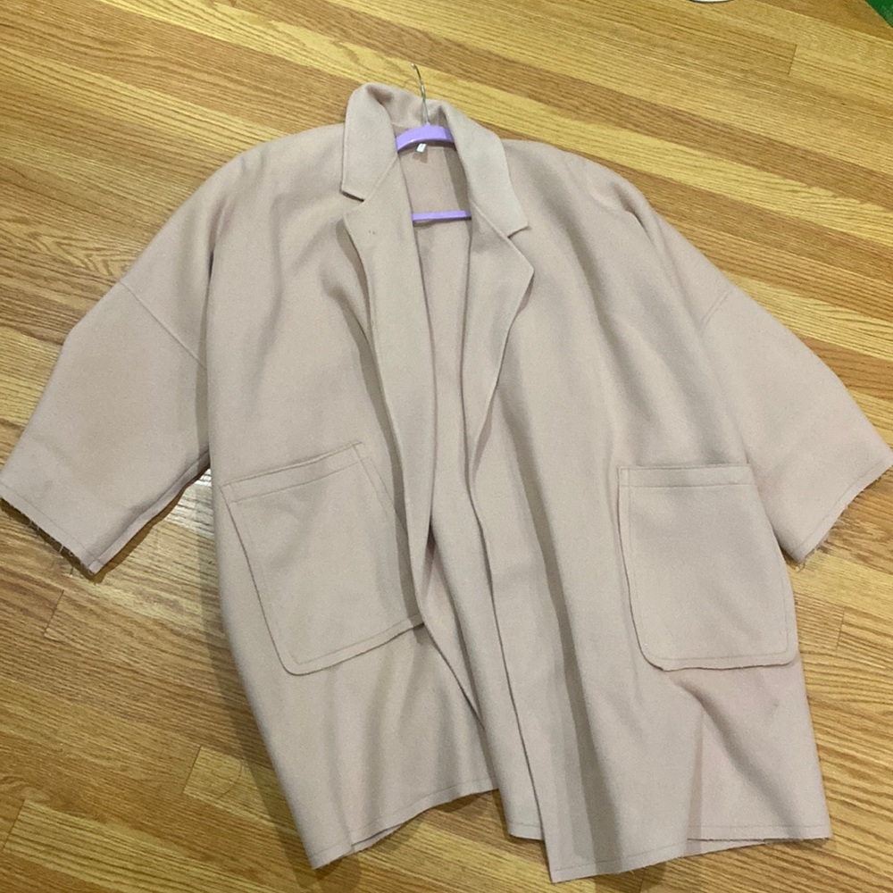 Helmut Lang cashmere wool pink oversized coat